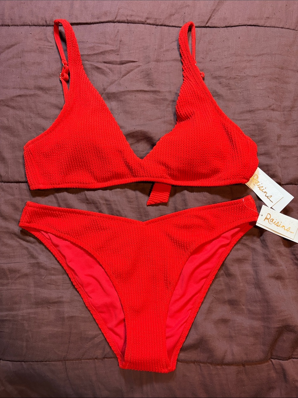 Red Cheeky Bikini by Raisins Brand. NWT!